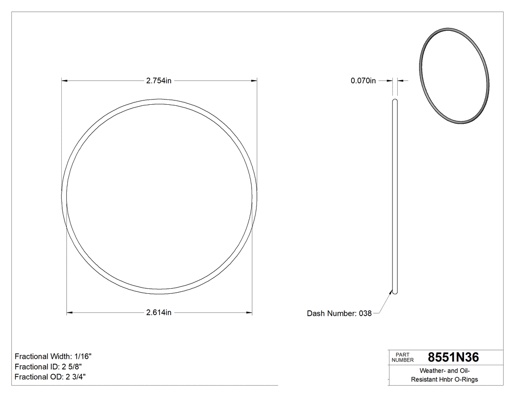 Technical drawing - 8551N36